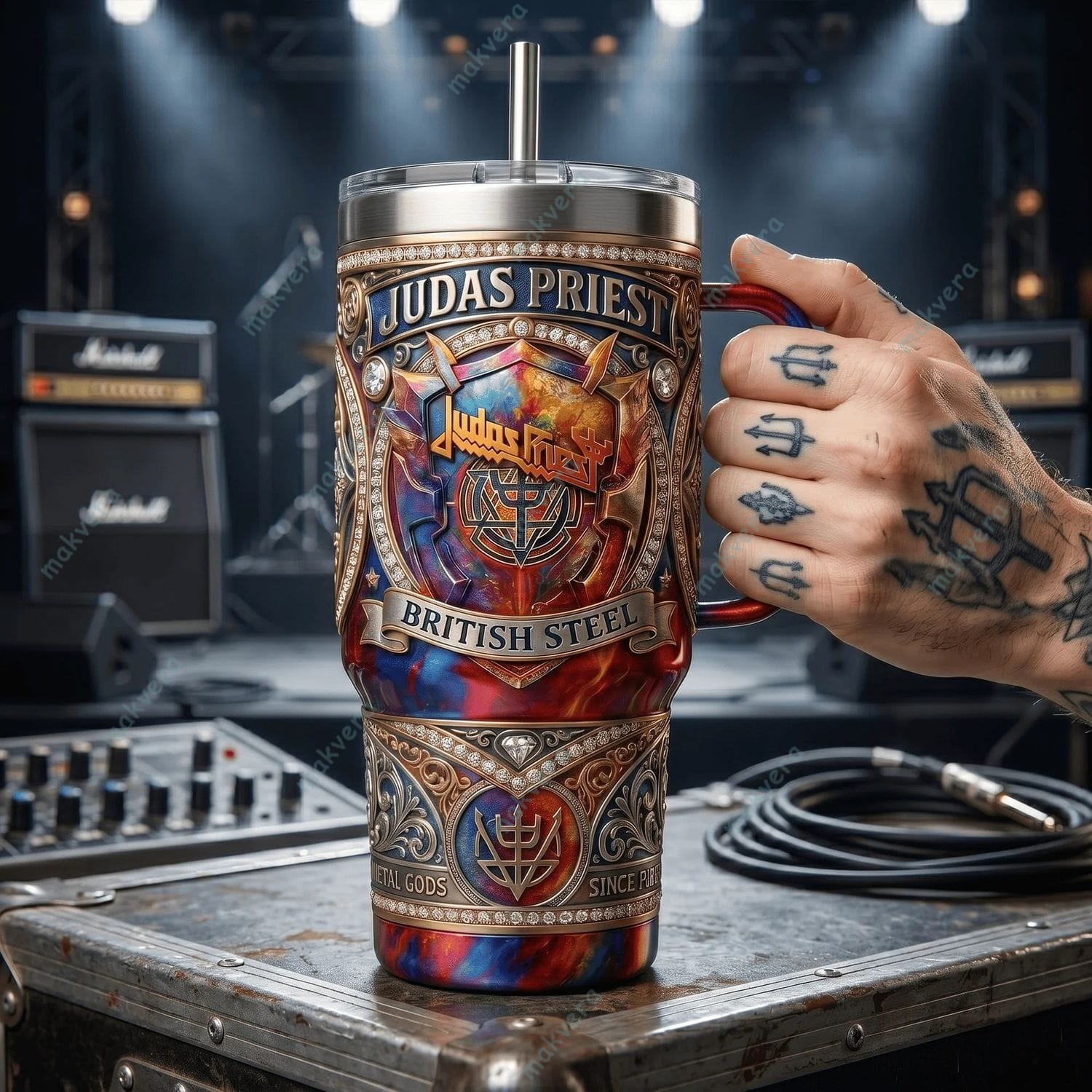 Judas Priest British Steel Since 1980 Tumbler 2 Judas Priest British Steel Since 1980 Tumbler 2