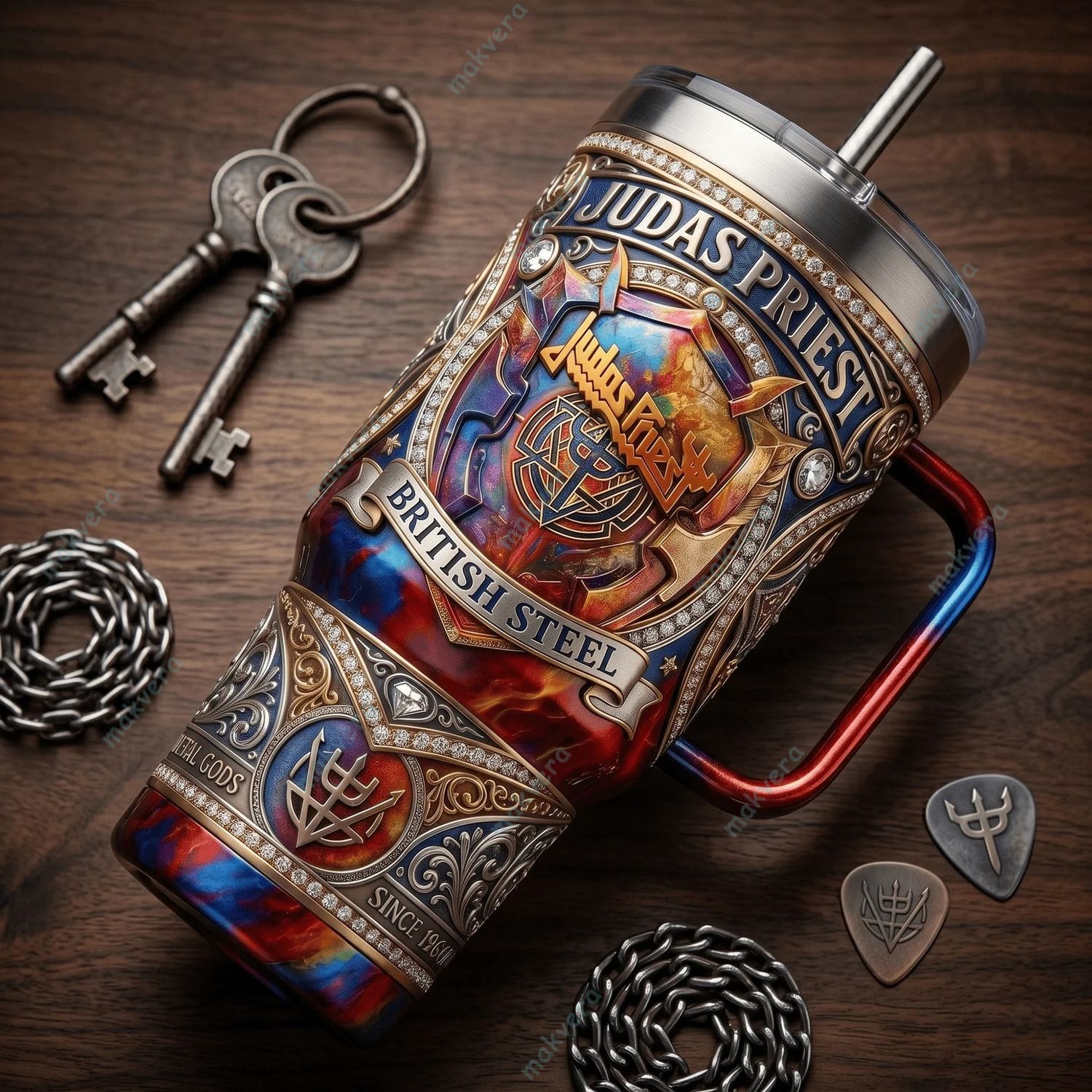 Judas Priest British Steel Since 1980 Tumbler 3 Judas Priest British Steel Since 1980 Tumbler 3