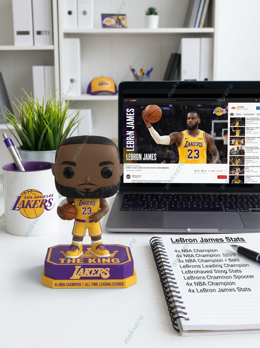 LeBron James LA Lakers Pop Figure 2 LeBron Jame LA Lakers Pop Figure