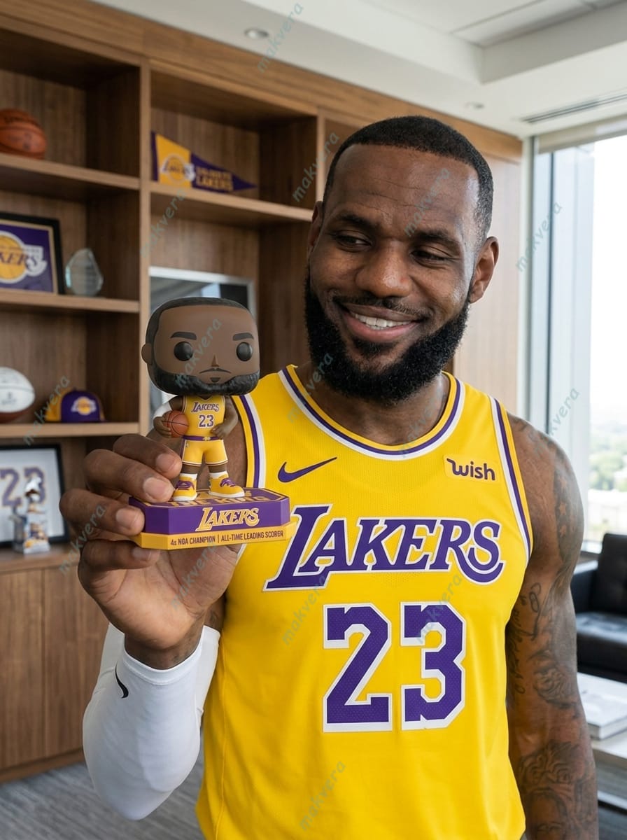 LeBron James LA Lakers Pop Figure 3 LeBron Jame LA Lakers Pop Figure 2