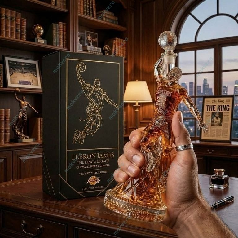 LeBron James LA Lakers Whiskey Bottle 4 LeBron Jame LA Lakers Whiskey Bottle