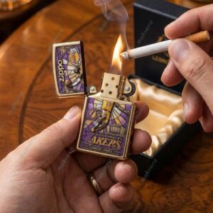 LeBron Jame LA Lakers Zippo Case 1 LeBron Jame LA Lakers Zippo Case 2