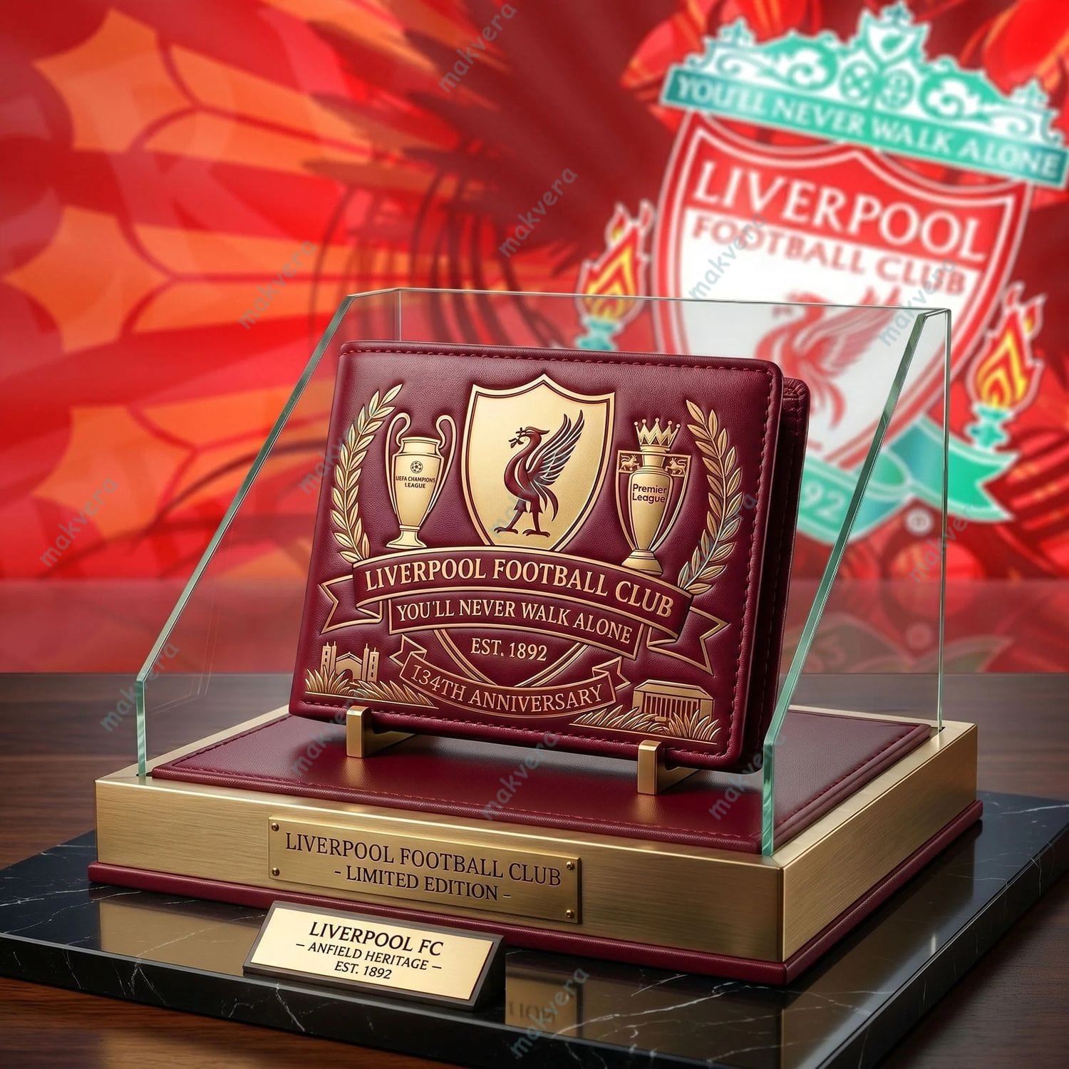 Liverpool FC 134TH Anniversary Leather Wallet Liverpool FC 134TH Anniversary Leather Wallet