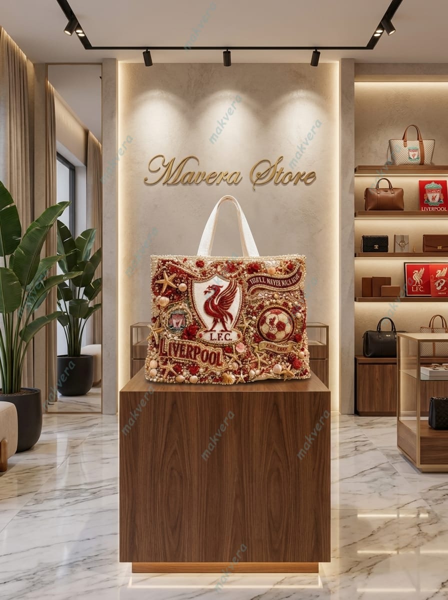 Liverpool You’ll Never Walk Alone Summer Vibes Tote Bag Liverpool You'll Never Walk Alone Summer Vibes Tote Bag