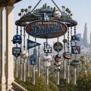 Los Angeles Dodgers World Series Champions Wind Chime