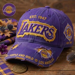 Los Angeles Lakers Purple And Gold Cap 2