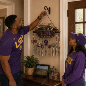 LSU Tigers Football Wind Chime 1 LSU Tigers Football Wind Chime 2