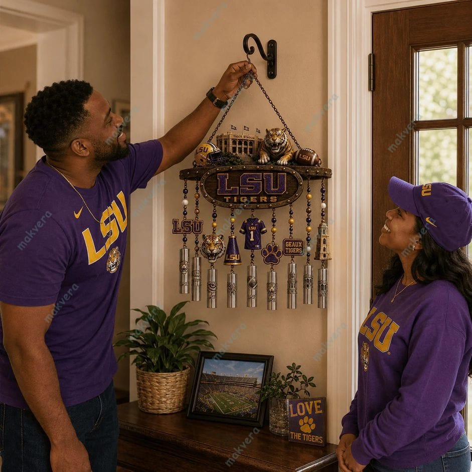 LSU Tigers Football Wind Chime 2 LSU Tigers Football Wind Chime 2