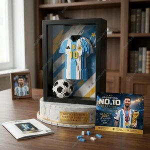 Messi Argentina No10 Legendary Brickset Jersey 3