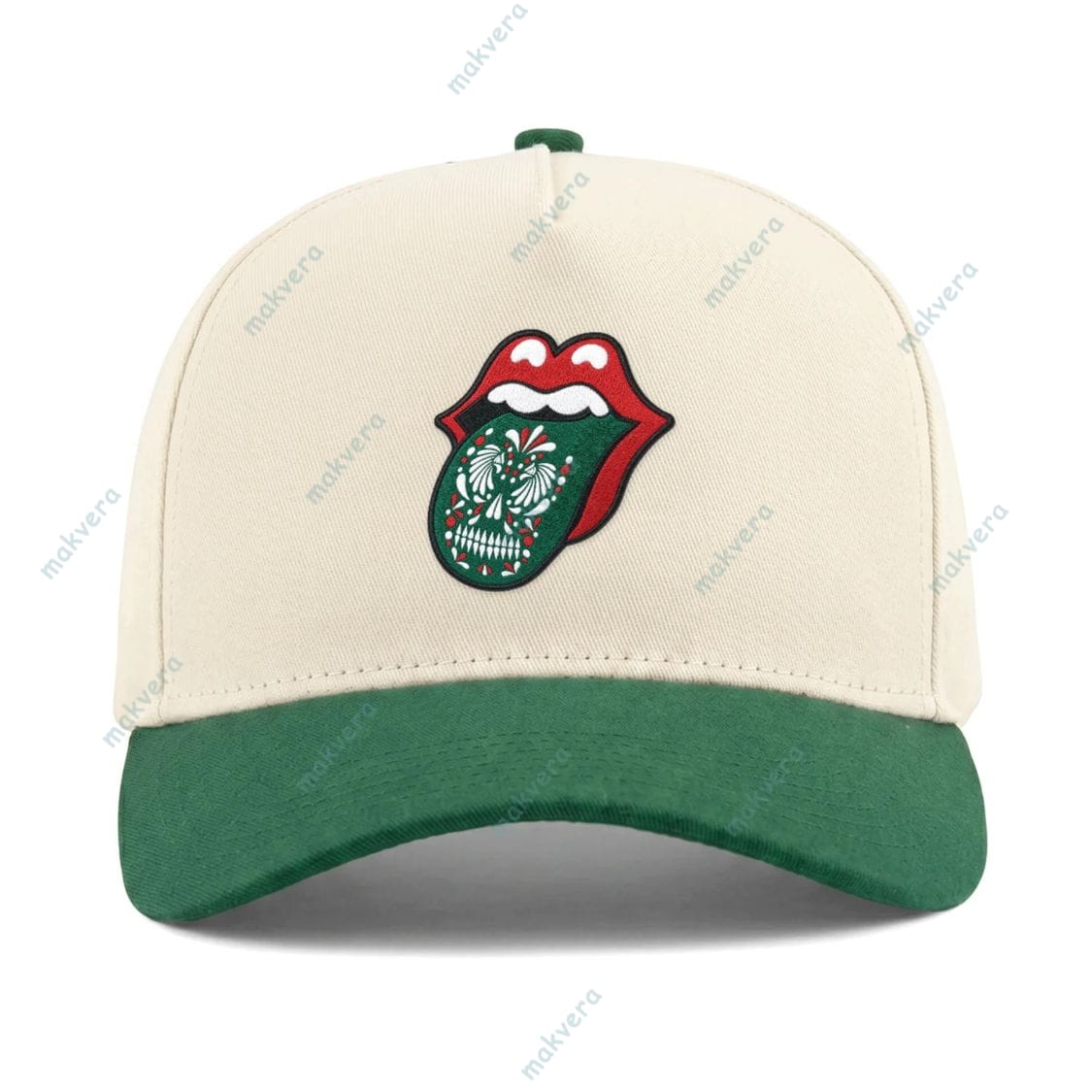 Mexico National World Cup 2026 Rolling Stones Lick Two Tone Cap 2 Mexico National World Cup 2026 Rolling Stones Lick Two Tone Cap