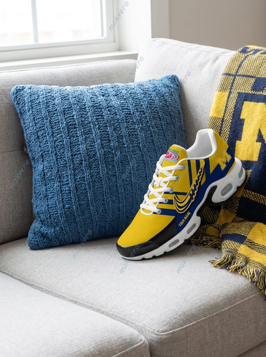 Michigan Wolverines 2026 Champions Custom Air Max Plus Shoe 2 Michigan Wolverines 2026 Champions Custom Air Max Plus Shoe 2