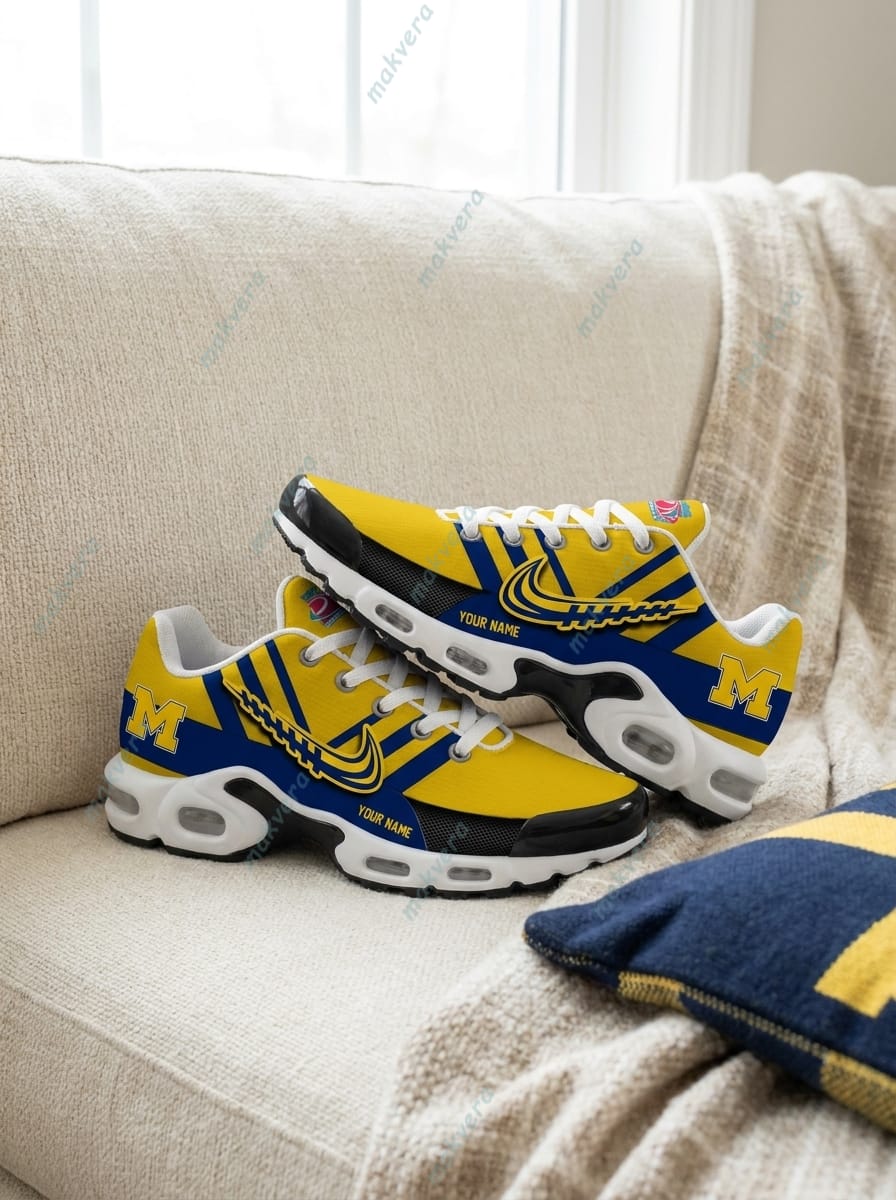 Michigan Wolverines 2026 Champions Custom Air Max Plus Shoe 3 Michigan Wolverines 2026 Champions Custom Air Max Plus Shoe 3
