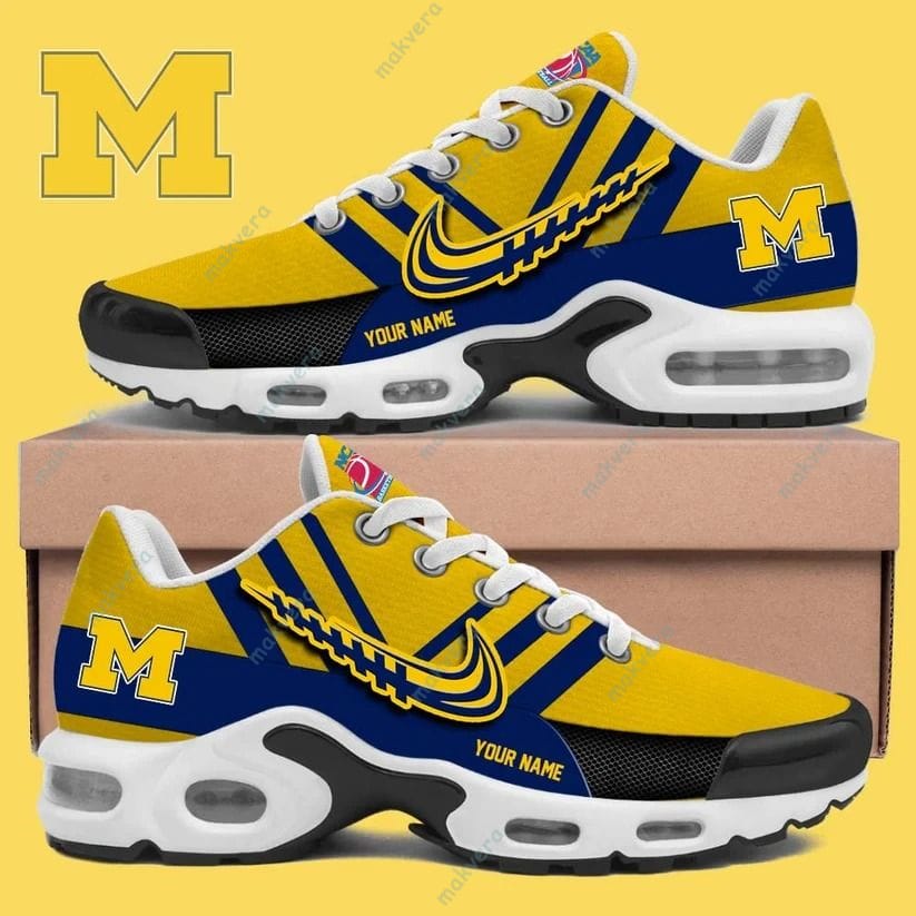 Michigan Wolverines 2026 Champions Custom Air Max Plus Shoe 4 Michigan Wolverines 2026 Champions Custom Air Max Plus Shoe 4