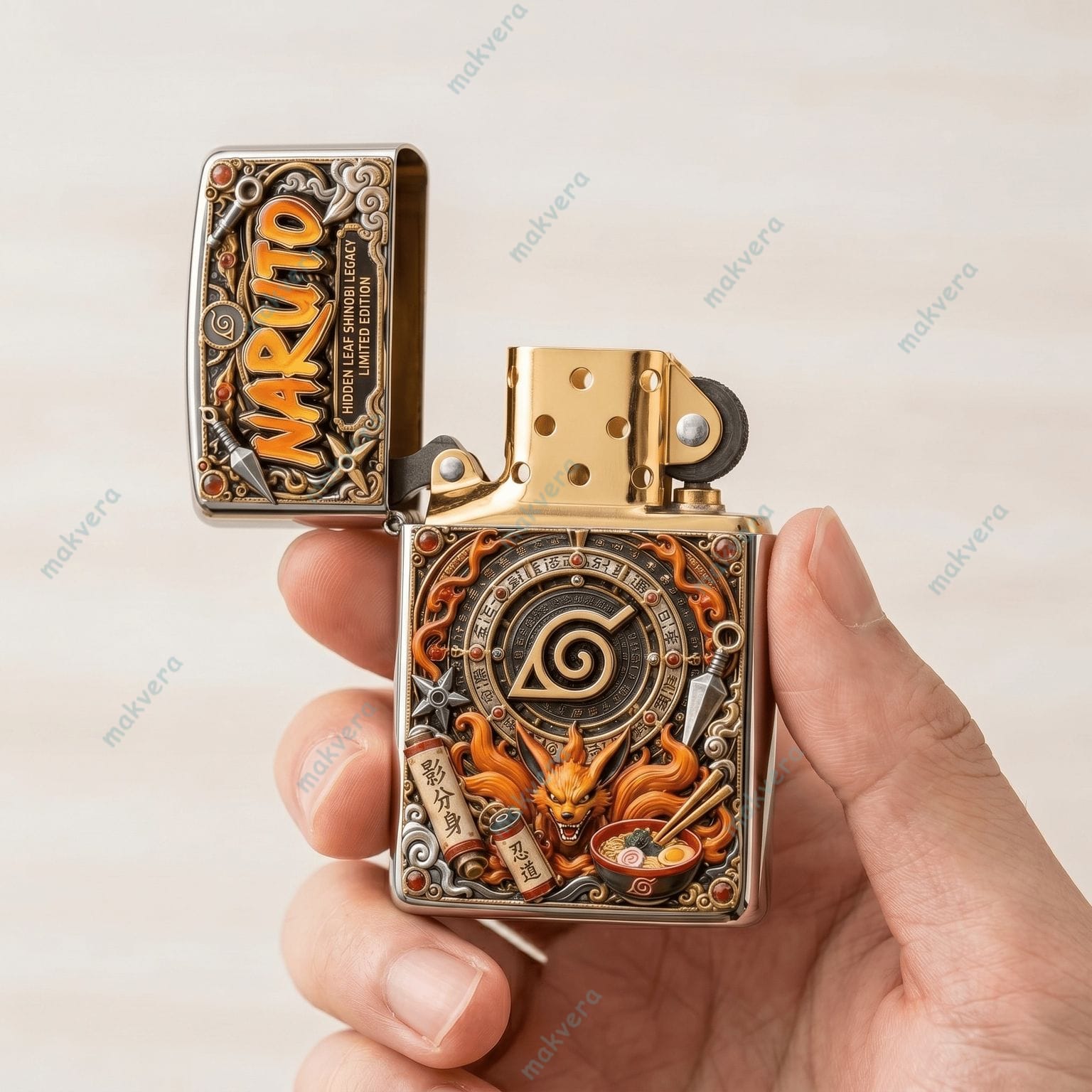 Naruto Hidden Leaf Shinobi Legacy Zippo Case - Makvera Store