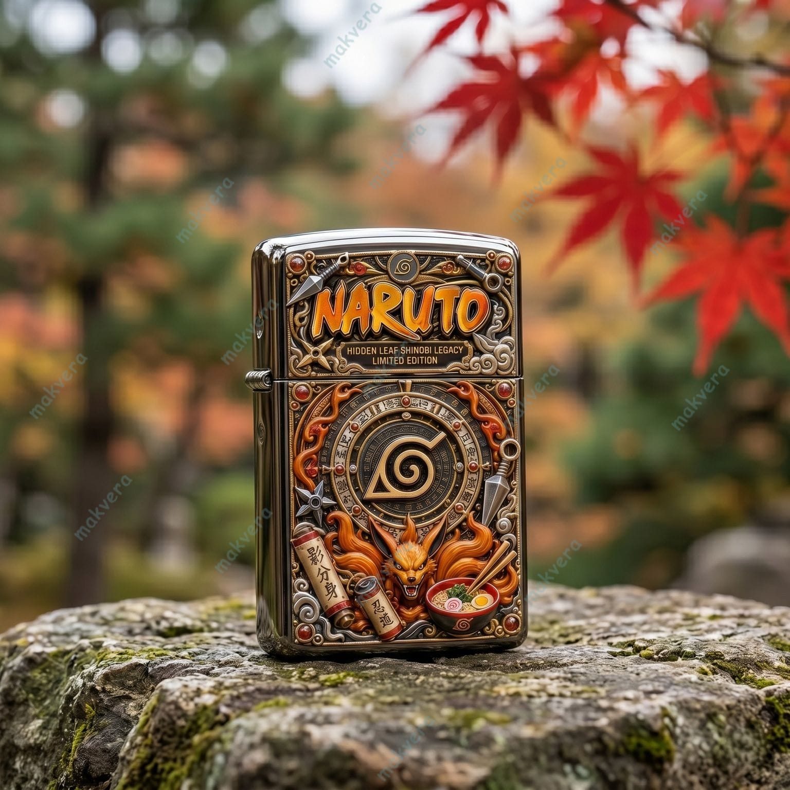 Naruto Hidden Leaf Shinobi Legacy Zippo Case - Makvera Store