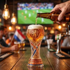 Netherlands FC World Cup 2026 Soccer Trophy Beer Glass 1 Netherlands FC World Cup 2026 Soccer Trophy Beer Glass 2
