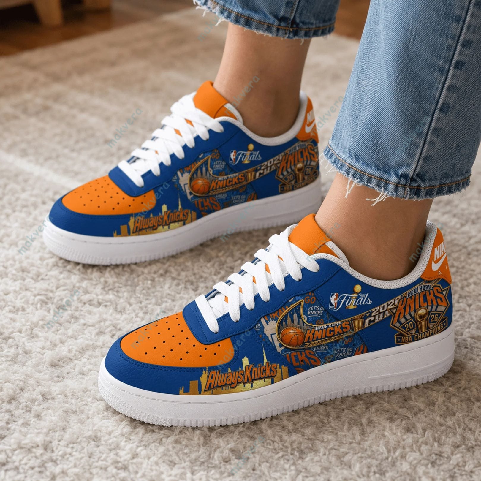 New York Knicks 2026 NBA Champions Air Force 1 Sneaker 3 New York Knicks 2026 NBA Champions Air Force 1 Sneaker 3
