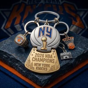 New York Knicks 2026 NBA Champions Keychain 1 New York Knicks 2026 NBA Champions Keychain 2