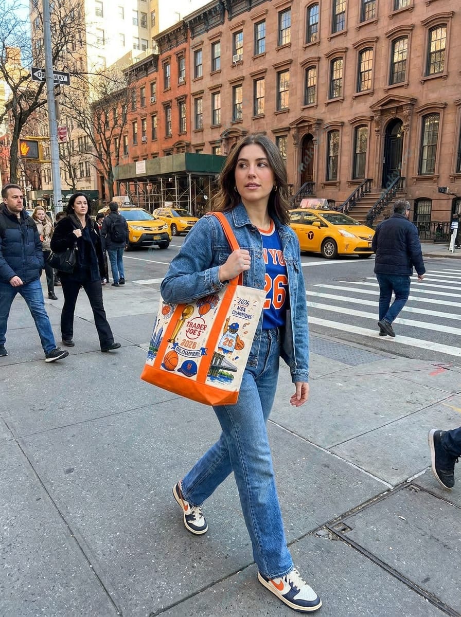 New York Knicks 2026 NBA Champions Trader Joe’s Tote Bag New York Knicks 2026 NBA Champions Trader Joe's Tote Bag