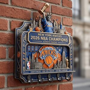 New York Knicks 2026 NBA Champions Wall-Mounted Key Holder 2 New York Knicks 2026 NBA Champions Wall-Mounted Key Holder 3
