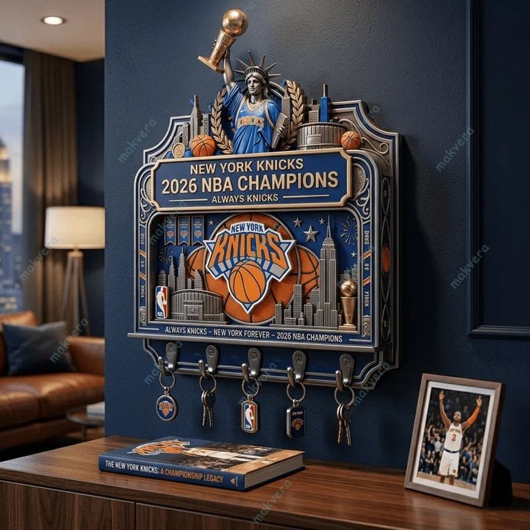 New York Knicks 2026 NBA Champions Wall-Mounted Key Holder New York Knicks 2026 NBA Champions Wall-Mounted Key Holder