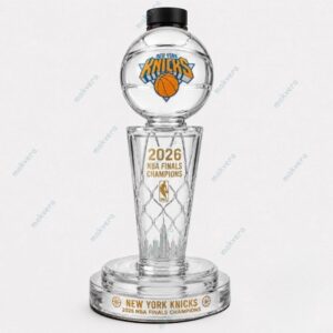 New York Knicks 2026 NBA Finals Champions Larry O’Brien Trophy Whiskey Bottle 2 New York Knicks 2026 NBA Finals Champions Larry O’Brien Trophy Whiskey Bottle 3