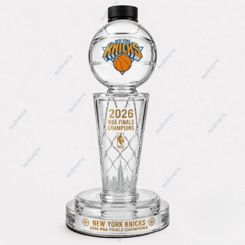 New York Knicks 2026 NBA Finals Champions Larry O’Brien Trophy Whiskey Bottle 3 New York Knicks 2026 NBA Finals Champions Larry O’Brien Trophy Whiskey Bottle 3