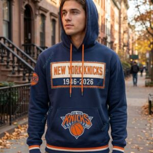 New York Knicks Champions NBA 1946-2026 Hoodie 2