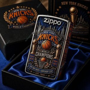 New York Knicks NBA 2026 Champions Zippo Case