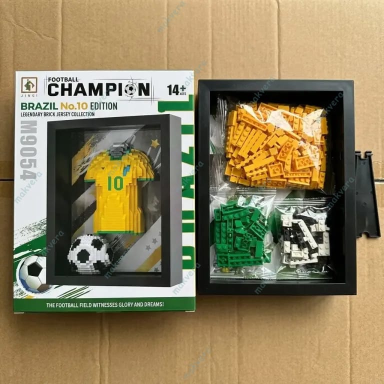 Neymar Brazil No10 Legendary Brickset Jersey 2 Neymar Brazil No10 Legendary Brickset Jersey 2
