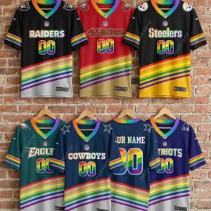NFL All Team x LGBT Pride Month In June Custom Football Jersey