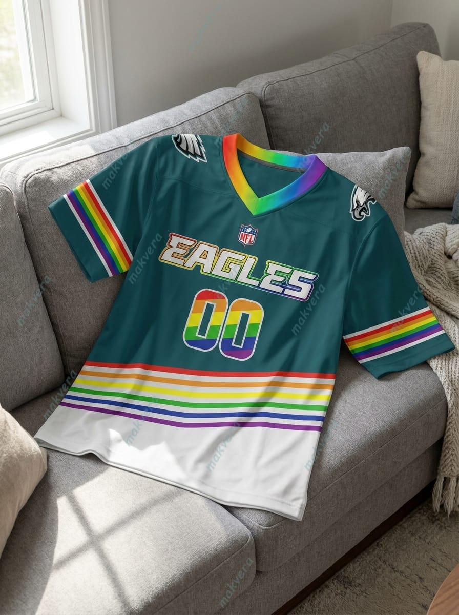 NFL All Team x LGBT Pride Month In June Custom Football Jersey 6 NFL All Team x LGBT Pride Month In June Custom Football Jersey 6