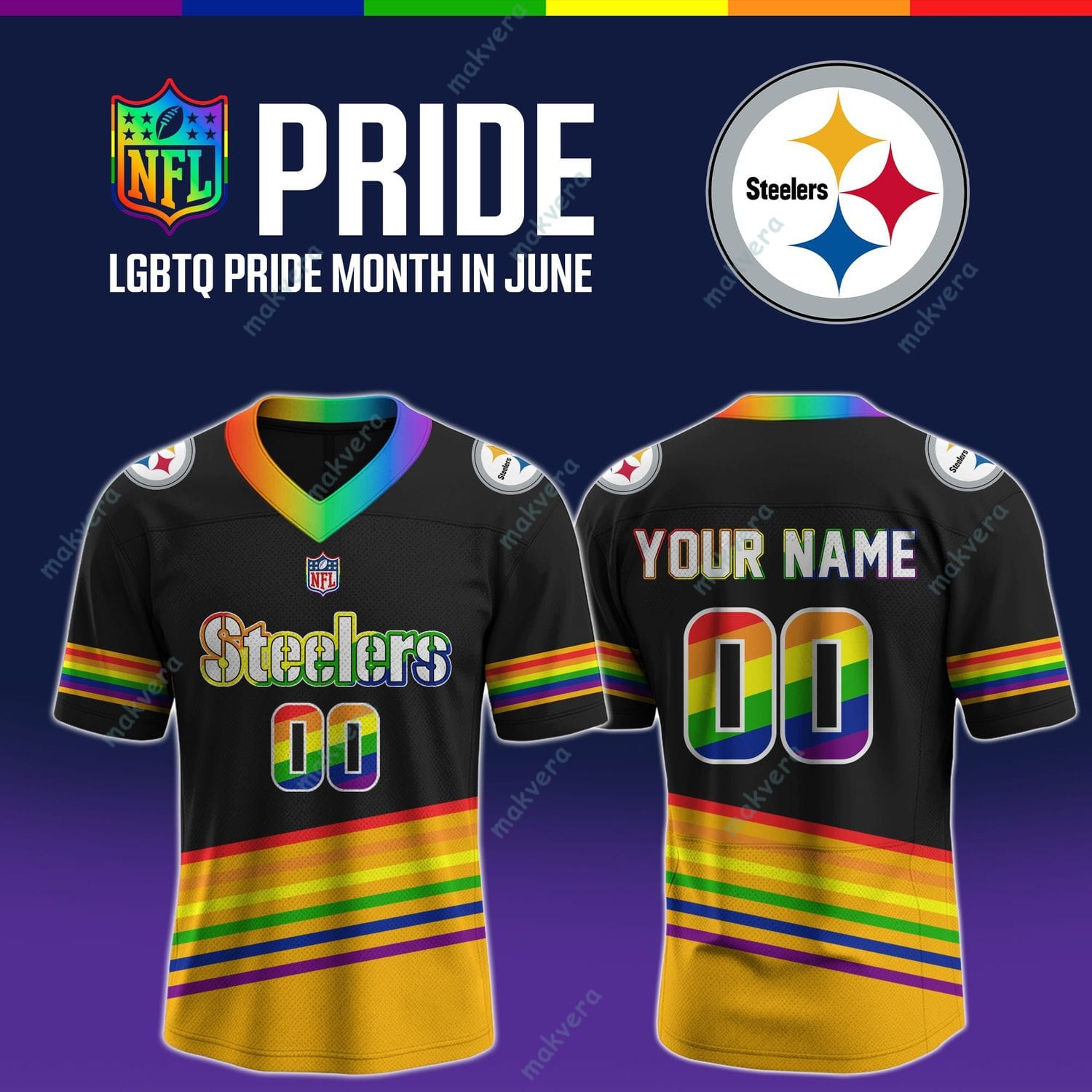 NFL All Team x LGBT Pride Month In June Custom Football Jersey 8 NFL All Team x LGBT Pride Month In June Custom Football Jersey 8