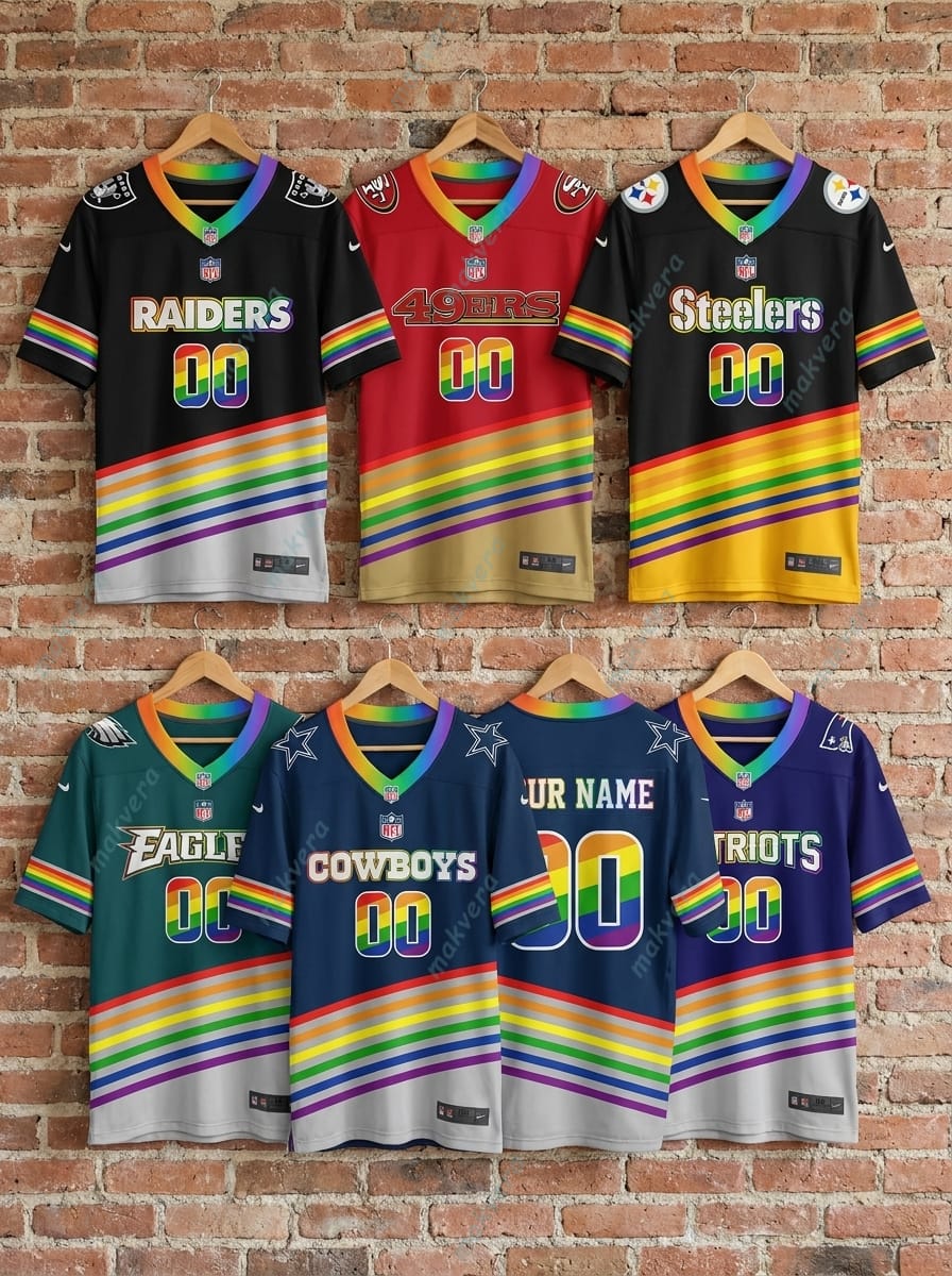 NFL All Team x LGBT Pride Month In June Custom Football Jersey NFL All Team x LGBT Pride Month In June Custom Football Jersey