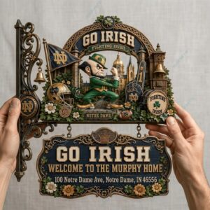 Notre Dame Fighting Irish Welcome To The Murphy Home Custom Wall Bell 1 Notre Dame Fighting Irish Welcome To The Murphy Home Custom Wall Bell 2