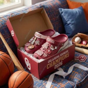 Oklahoma Sooners Champions 2026 NCAA Clog Crocs 2