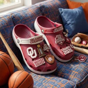 Oklahoma Sooners Champions 2026 NCAA Clog Crocs