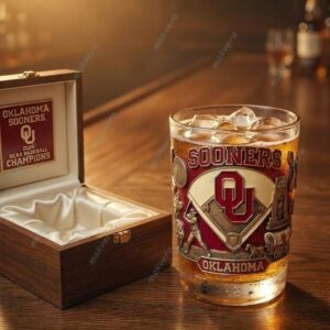 Oklahoma Sooners Champions 2026 NCAA Whiskey Glass 2 Oklahoma Sooners Champions 2026 NCAA Whiskey Glass 3
