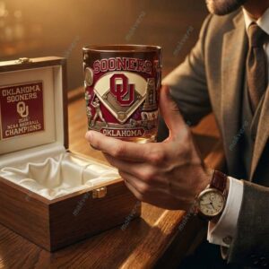 Oklahoma Sooners Champions 2026 NCAA Whiskey Glass