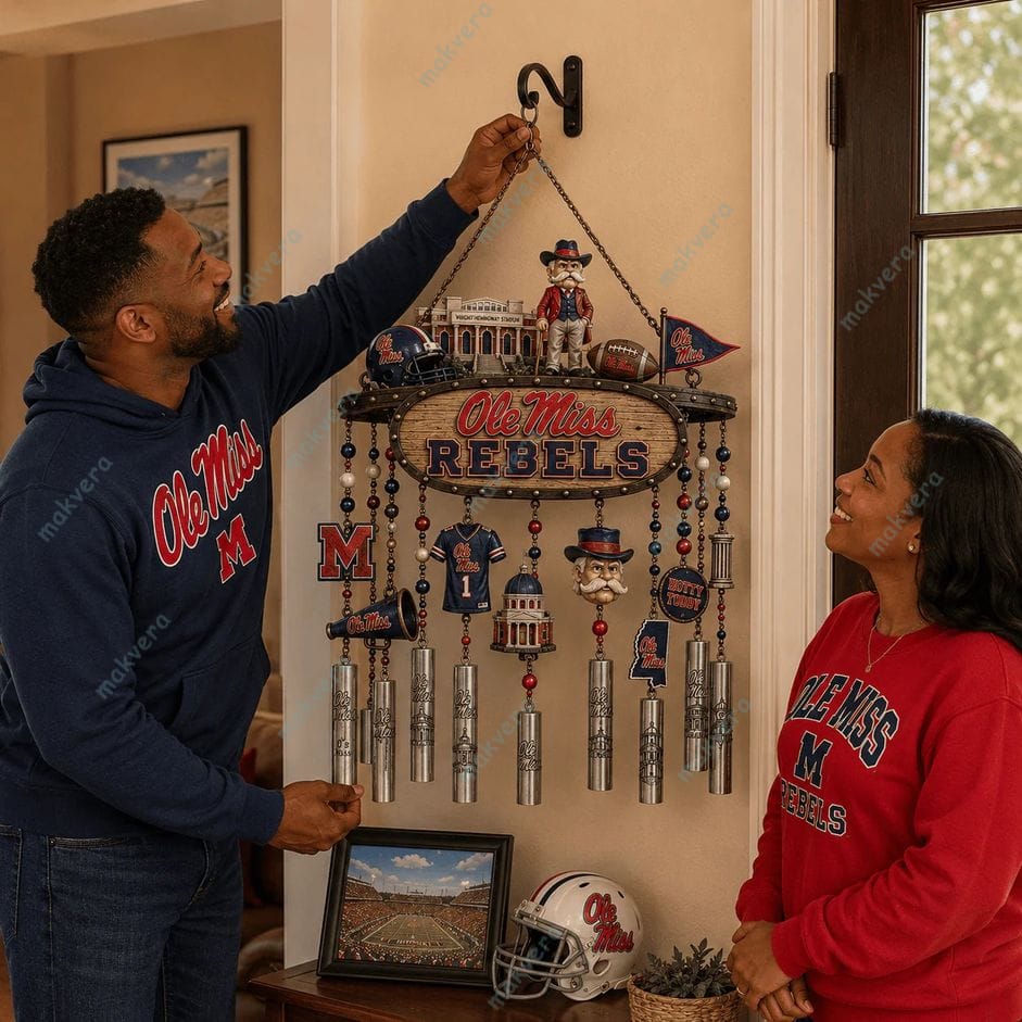 Ole Miss Rebels National Champions Wind Chime 2 Ole Miss Rebels National Champions Wind Chime 2