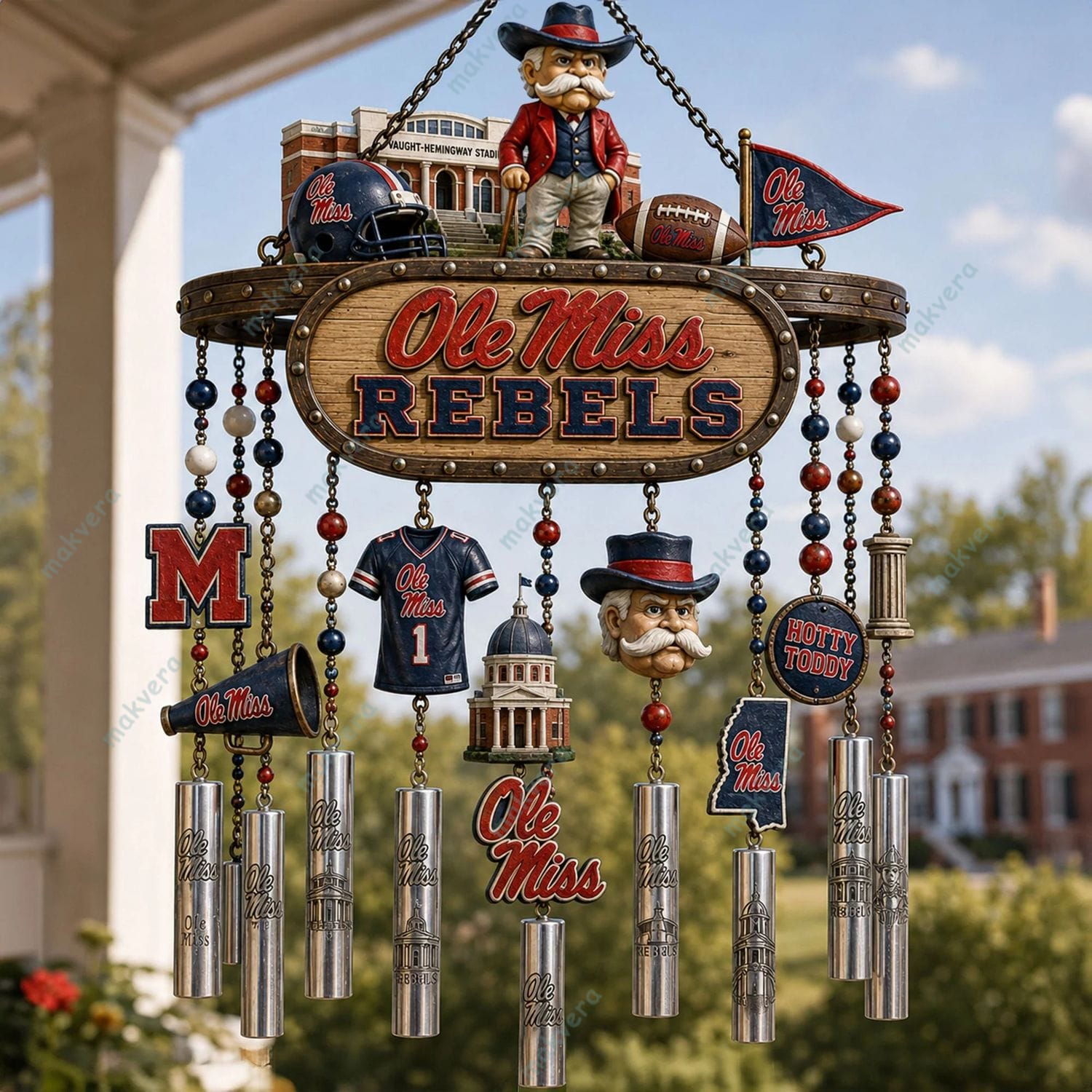 Ole Miss Rebels National Champions Wind Chime Ole Miss Rebels National Champions Wind Chime