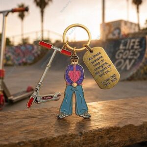 Oliver Tree Life Goes On Memorial Keychain