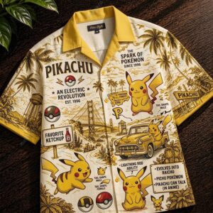 Pikachu An Electric Revolution Est 1996 Hawaiian Shirt 3