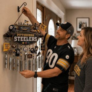 Pittsburgh Steelers Here We Go Wind Chime