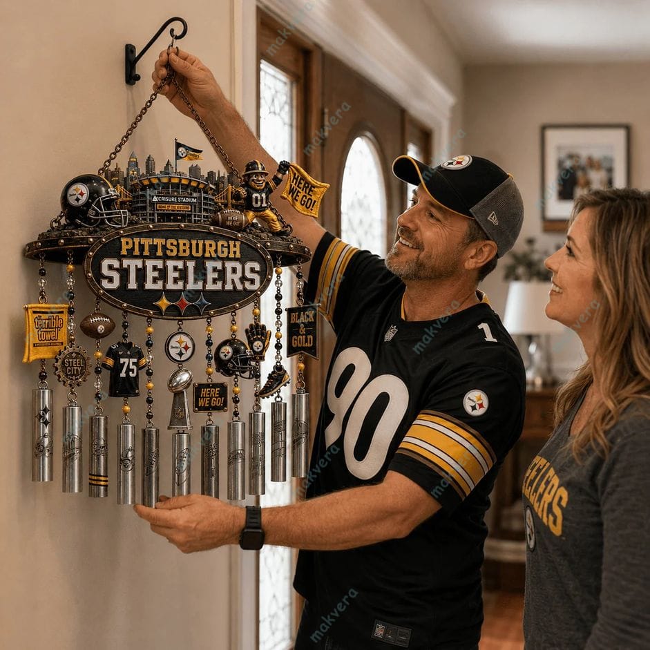 Pittsburgh Steelers Here We Go Wind Chime Pittsburgh Steelers Here We Go Wind Chime