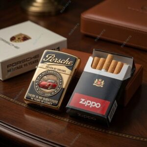 Porsche 95th Anniversary Zippo Lighter Case