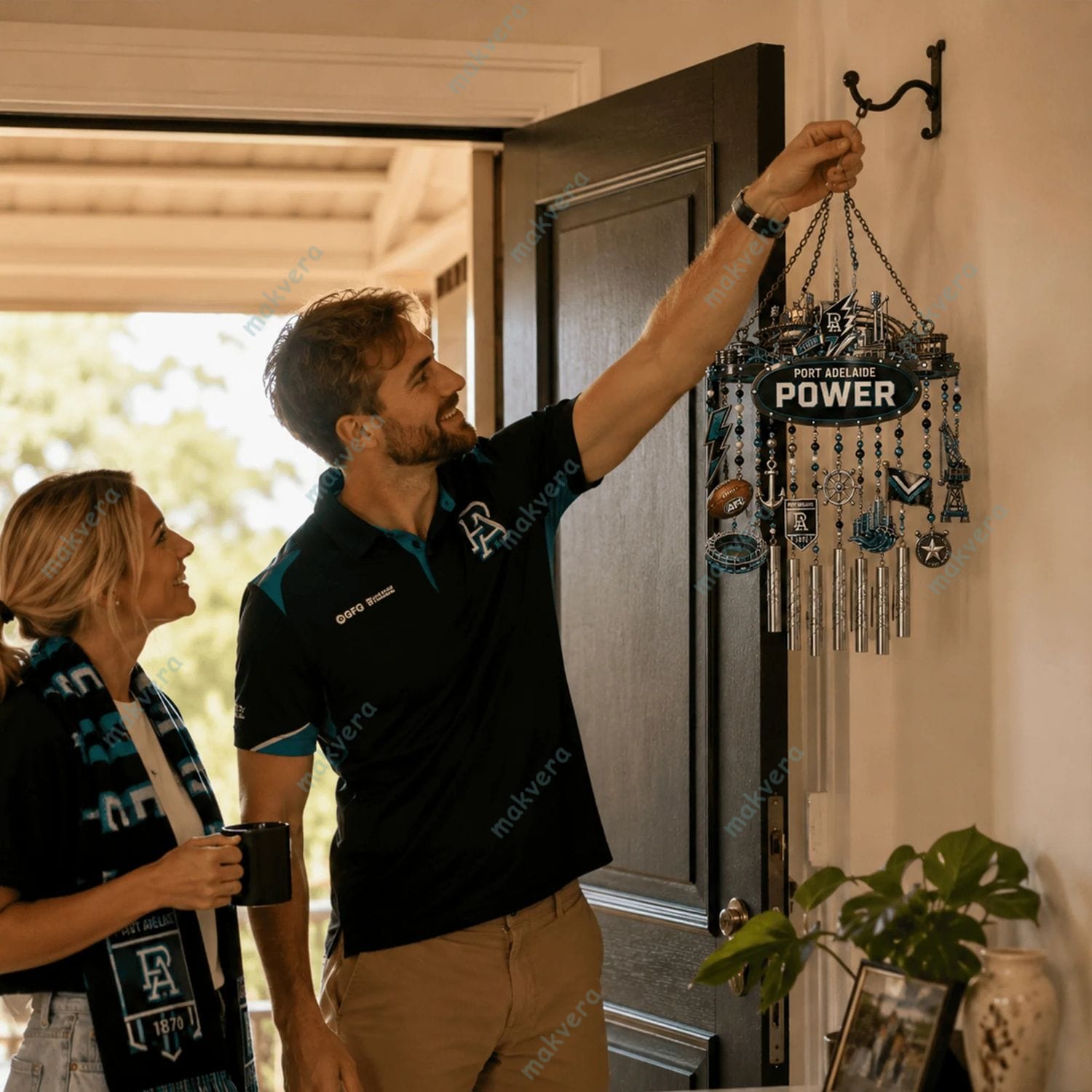 Port Adelaide Power AFL Team Wind Chime 2 Port Adelaide Power AFL Team Wind Chime 2