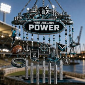 Port Adelaide Power AFL Team Wind Chime