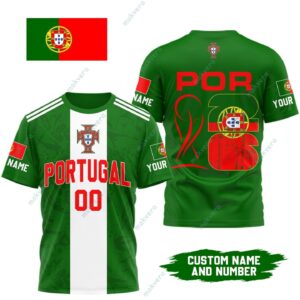 Portugal National Team World Cup 2026 Custom 3D Shirt 1 Portugal National Team World Cup 2026 Custom 3D Shirt 2