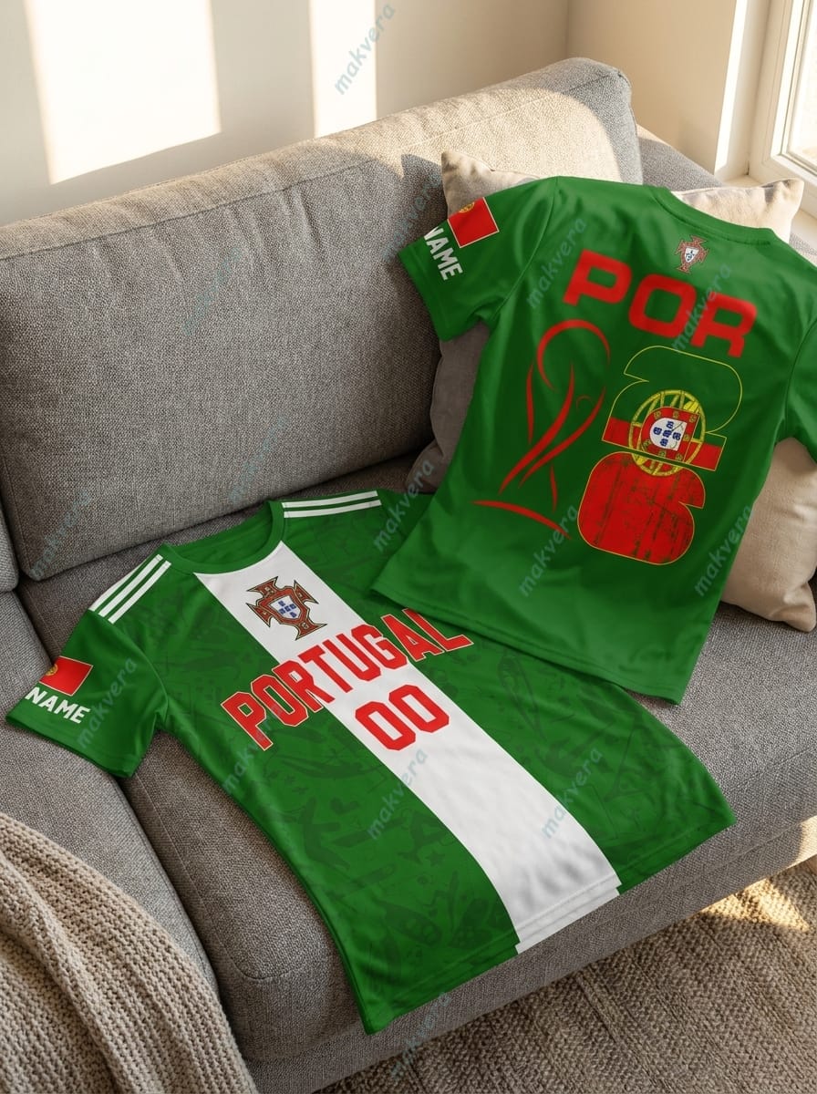 Portugal National Team World Cup 2026 Custom 3D Shirt Portugal National Team World Cup 2026 Custom 3D Shirt